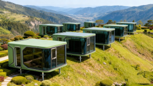 Luban Cabin Rumah Prefabrikasi Modular Desain Minimalis Dekat dengan Alam